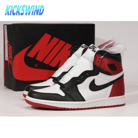 Air Jordan 1 Retro High Satin Black Toe size 36-46