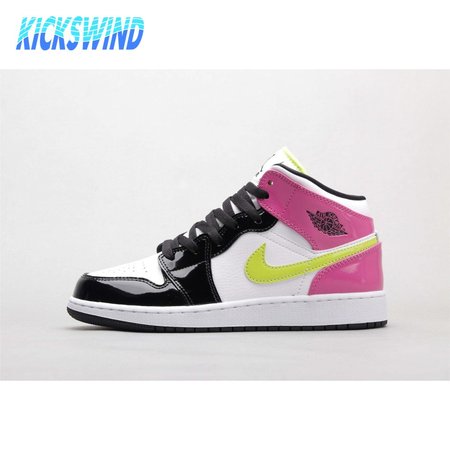 Air Jordan 1 Mid White Black Cyber Pink 36-40