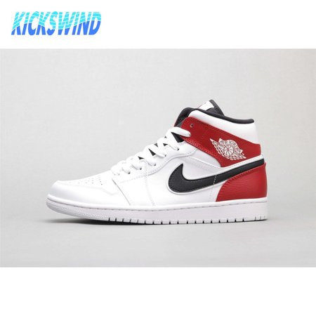 Air Jordan 1 Mid White Black Gym Red 36-46