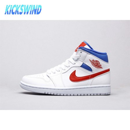 Air Jordan 1 Mid White Red Royal 36-46