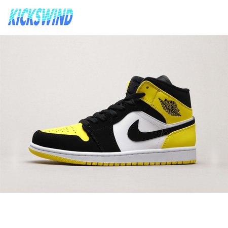 Air Jordan 1 Mid Yellow Toe Black 36-46