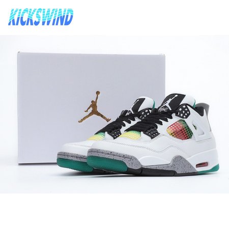 Nike Air Jordan 4 Retro Lucid Green Rasta SP36-46