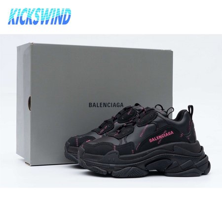 Balenciaga Triple S Allover Logo Black Pink (W) SIZE: 35-45