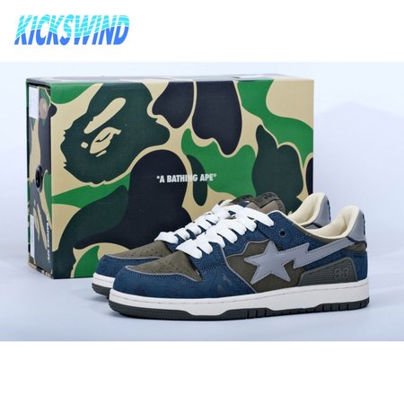 Bape Sk8 Sta Army Green Dark Blue Size 36-45