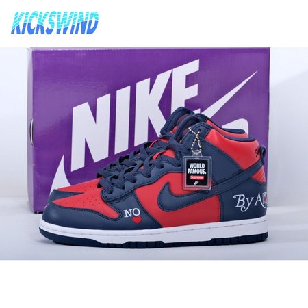 Supreme x Nike SB Dunk High By Any Mean Navy Size 36-47.5