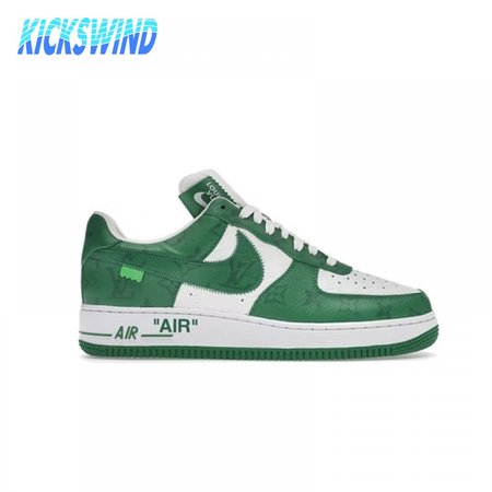 Louis Vuitton Nike Air Force 1 Low By Virgil Abloh White Green Size 40-45