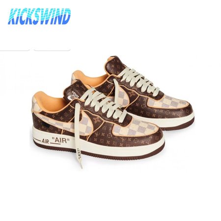 Nike Air Force 1 Low Louis Vuitton Monogram Brown Damier Azur Size 36-46