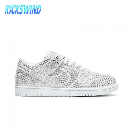 Cactus Plant Flea Market x Swarovski x Dunk Low 'Pure Platinum' Size 36-47.5