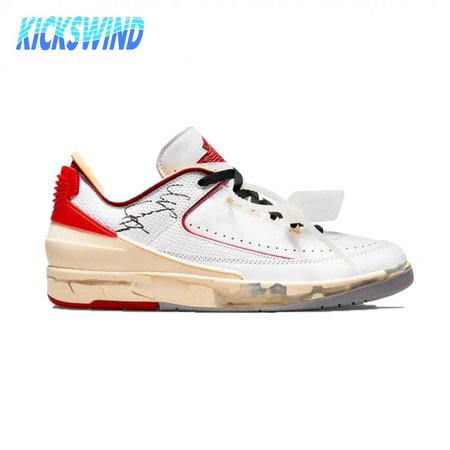 Jordan 2 Retro Low SP Off-White White Red Size 40-46