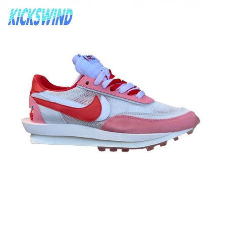 2019 Sacai x Nike LVD Waffle Daybreak Swoosh Pink Gery White Red BV0073 500 Size 36-46