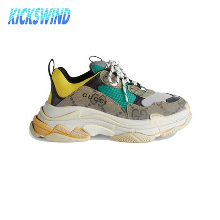 Gucci x Balenciaga The Hacker Project Triple S Beige Green Yellow Size 35-45