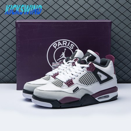 Paris Saint-Germain x Air Jordan 4 Retro 'Bordeaux' Size 40-46