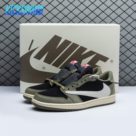 Travis Scott x Air Jordan 1 Low OG Black Olive DM7866-002 Size 36-48.5