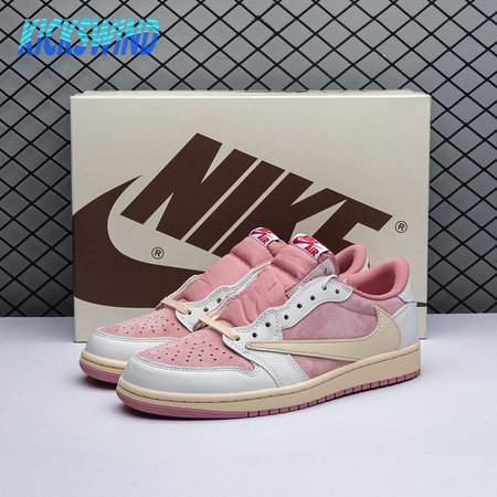 Travis Scott x Air Jordan 1 Low OG Pink Beige Red DM7866-600 Size 36-47.5